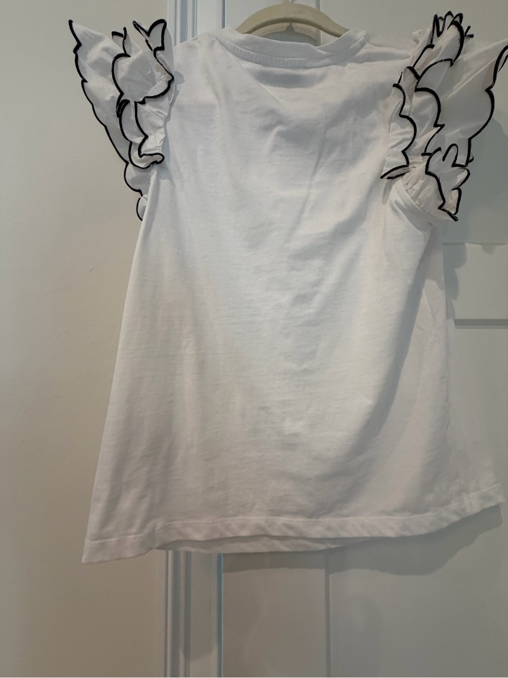 NWT English Factory White Tee with Black Tie Detail - Picture 6 of 6
